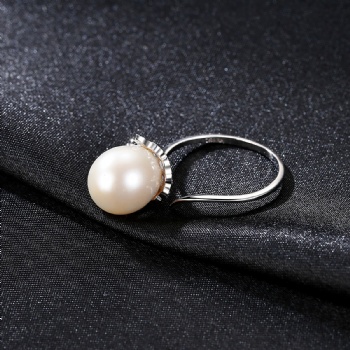 Natural pearl Sterling silver ring SR08