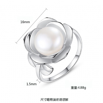 Natural-pearl-Sterling-silver-ring-SR09