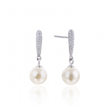 Sterling silver pearl earrings SE131