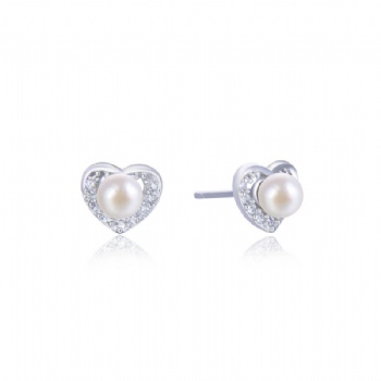 Sterling silver pearl earrings SE134