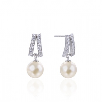 Sterling silver pearl earrings SE135