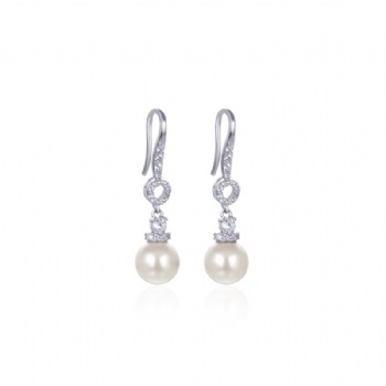 Sterling silver pearl earrings SE139