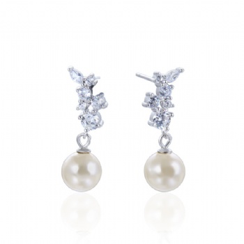 Sterling silver pearl earrings SE140