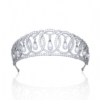 Wedding Bridal Zircon Tiara T002