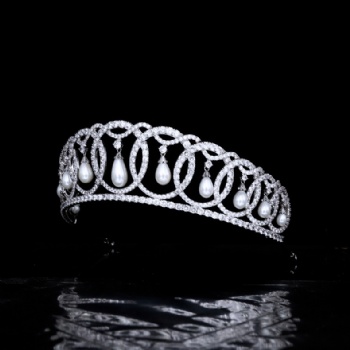 Wedding Bridal Zircon Tiara T002