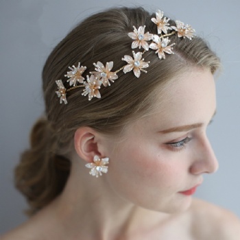 Handmade Bridal crystal Headpiece +earrings D2323