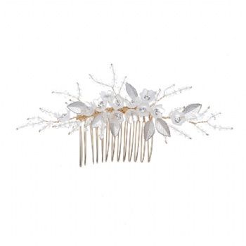 Handmade Bridal Headpiece + Earrings +Comb D2392