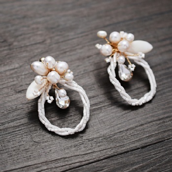 Wedding Handmade  Bridal Crystal Comb + Earring DS8302