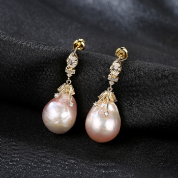 Baroque pearl earrings SE164